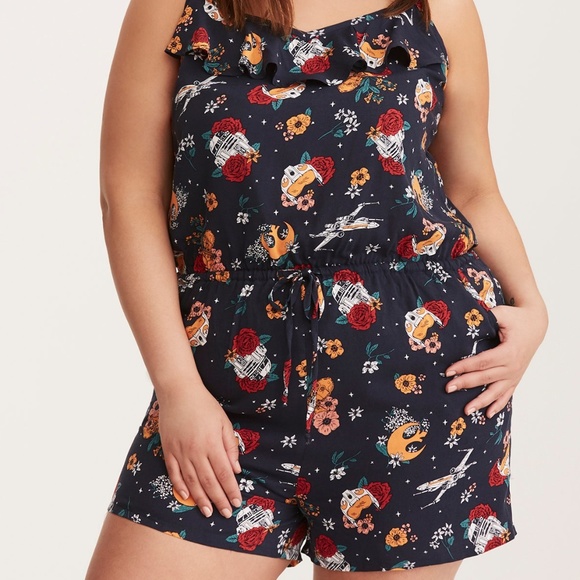 Hot Topic Pants - Her Universe Star Wars Floral Rebellion Romper
